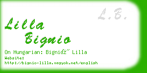 lilla bignio business card